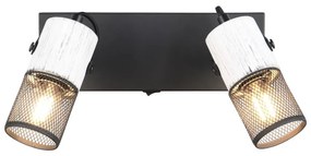 Черно-бяла стенна лампа ø 9 cm Tosh - Trio