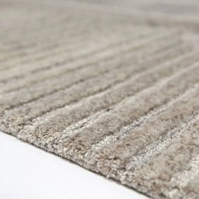 Сиво-бежов ръчно изработен вълнен килим 140x200 cm Lira – Flair Rugs