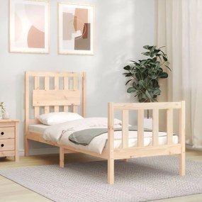 3192386 vidaXL Рамка за легло с табла Small Single дърво масив