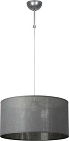 Пендел КАМЕЛОТ СИВ - цилиндър ø400, h=200, хром, 1xE27