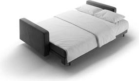 Тъмносив кадифен разтегателен диван с място за съхранение 222 cm Bali – Cosmopolitan Design