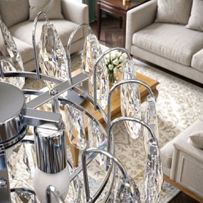Кристална висяща лампа SWE077-CP 30cm Chrome