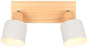 Прожектор в бял и естествен цвят ø 9 cm Shanti – Trio