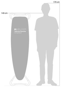 Дъска за гладене 130x37 cm K-Surf Salvia Tube – Rolser