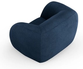 Син фотьойл от плат bouclé Essen - Cosmopolitan Design