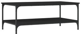 832833 vidaXL Кафе маса, черна, 100x55x40 см, инженерно дърво