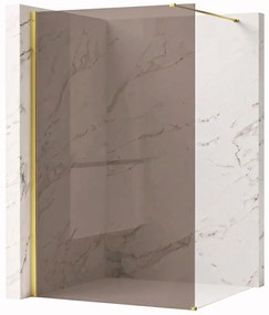 Параван за душ Rea Flexi Brown / Gold 100