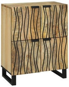 Sonata H Шкаф 60x33.5x75 см от масивно манго и конструкторска дървесина
