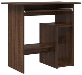 815479 vidaXL Бюро, кафяв дъб, 80x45x74 см, инженерно дърво