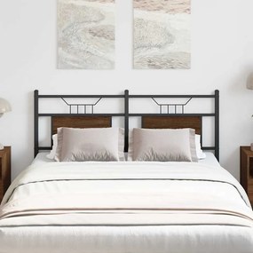 4106873 vidaXL Резервна табла за легло, кафяв дъб, 137 см, инженерно дърво и стомана