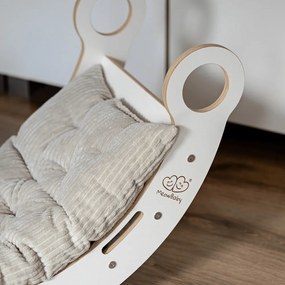 Бяла катерушка от масивен бор 39x75x38 cm Montessori – Meowbaby