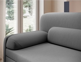 Кафяво-сив кадифен разтегателен диван с място за съхранение 236 cm Elioss – ELTAP