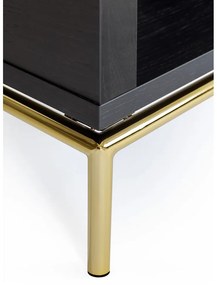 Черна етажерка за книги 90x173 cm Pimlico - Woodman