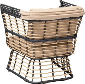 Бежово метално градинско кресло Paros – Garden Pleasure