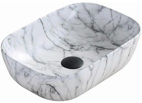 Mexen Rita плот-монтиран умивалник 45 x 32 см, бял камък - 21084591