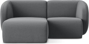 Сив кадифен ъглов диван (ляв ъгъл) Lani – Makamii