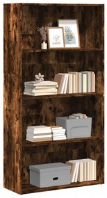 857944 vidaXL Библиотека, опушен дъб, 80x30x152 см, инженерно дърво
