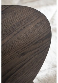 Тъмнокафява масичка за кафе от декор от дъб 65x130 cm Yumi – Rowico