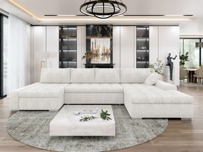 Ъглов диван Caro-бял