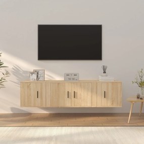 3188401 vidaXL Комплект ТВ шкафове от 3 части, сонома дъб, инженерно дърво