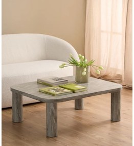 Светлосива масичка за кафе от декор от мрамор 75x100 cm Solano – Actona