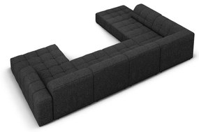 Антрацитен ъглов диван (ляв ъгъл/"U") Chicago - Cosmopolitan Design