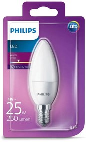 LED свещ Philips E14/4W/230V - CANDLE млечна
