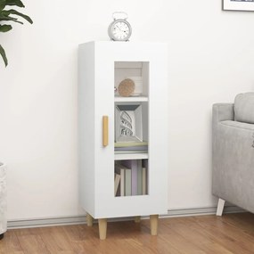 812393 vidaXL Сайдборд, бял, 34,5x34x90 см, инженерно дърво