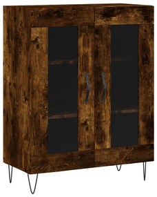 827785 vidaXL Сайдборд, опушен дъб, 69,5x34x90 см, инженерно дърво