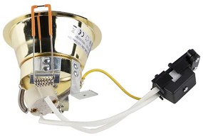 Комплект от 6 модерни вградени спота злато - Dept