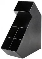 Пластмасов етажен бар органайзер за пакетчета с 6 отделения черен 16x37xh42см (JD-86228)