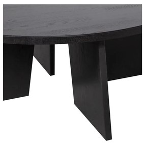 Черна кръгла масичка за кафе ø 90 cm Fries – WOOOD