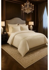 Кремаво единично спално бельо от памучен сатен с включен долен чаршаф/6 части 140x200 cm Maison Bloom – Mila Home Luxury