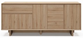 Скрин от дъбов декор в естествен цвят 180x76x45 cm Carpi – Marckeric