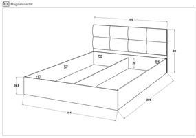 Спалня за матрак 140/200 Магдалена II