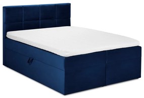 Синьо кадифено двойно легло , 180 x 200 cm Mimicry - Mazzini Beds