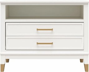 Бяло нощно шкафче Westerleigh – CosmoLiving by Cosmopolitan