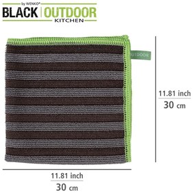 Комплект от 2 кухненски кърпи от микрофибър Black Outdoor Kitchen Migro - Wenko