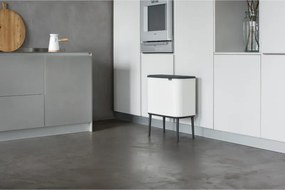 Кош за боклук Brabantia Bo Touch 651118, 3x11 л, Плавно и безшумно отваряне, Голям отвор, Тъмносив