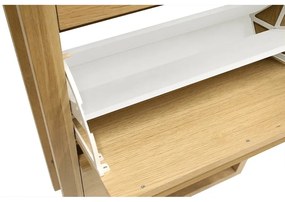 Накланяща се стойка за обувки от декор от дъб естествена NewEst – Woodman