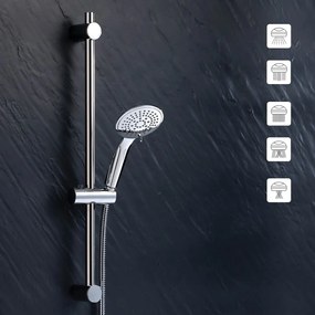 Пластмасов душ комплект от в матово сребрист цвят с ръчен душ 70 cm Hydro – douceur d'intérieur