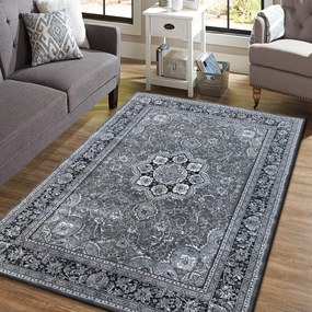 Сив килим с мандала Ширина: 160 см | Дължина: 220 см