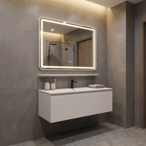 LED стенен огледало с рафт 80x60 см L-8060