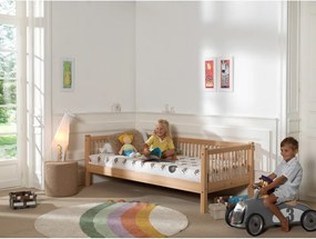 Детско легло от масивен бук с включена подматрачна рамка в естествен цвят 90x200 cm Forrest – Vipack
