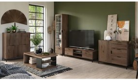 Скрин ЛАНА K-150S Елегантен Орех - СТОЯЩ ШКАФ С 2 ВРАТИ С ЧЕКМЕДЖЕТА