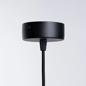 Бяло/черно висящо осветително тяло със стъклен абажур Belinda – Sollux