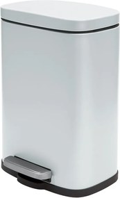 Стоманено кошче за боклук с педал в матово бял цвят 5 l Akira – Spirella