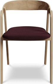 Бордо трапезен стол от масивна дървесина Erika – Makamii