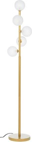 Подова лампа в златист цвят със стъклен абажур (височина 156,5 cm) Balls – Bizzotto