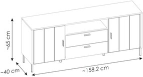 ТV шкаф Sage Dab-Length: 158.2 cm